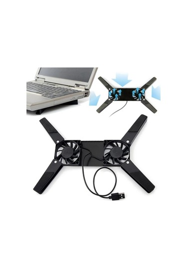 Katlanabilir Laptop Soğutucu 2 Fanlı 5250