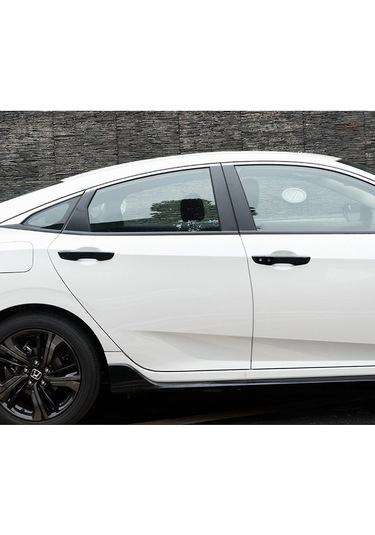 Monyee Honda Civic 10. Nesil 2016-2021 Sağ Sürücü İçin Akıllı Kapı Kolu Kapağı - Siyah Boyalı Abs Malzeme