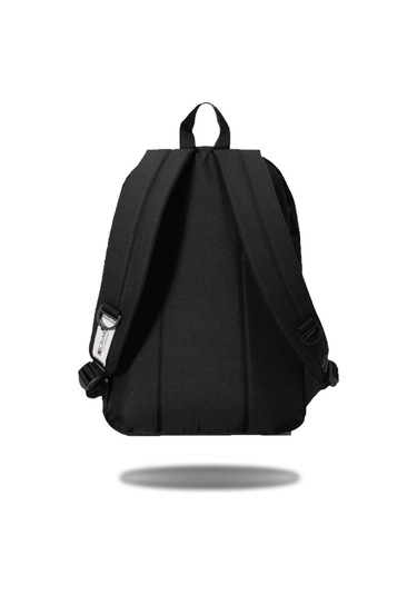 Siyah Astarlı Lüx Kumaş Çok Cepli Okul Sırt Gezi Çantası Siyah