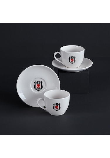 Neva N3426 Beşiktaş Lisanslı Arma Logo 2'li Çay Fincan Takımı