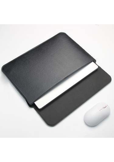 Cbtx Deri Su Geçirmez 13.3" MacBook Air Laptop Çantası Taşıma Kılıfı  Siyah