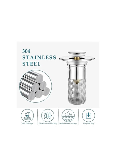 Timnamy Drenaj Filtresi, Açılır Lavabo Tahliye Süzgeci, Paslanmaz Çelik Zemin Tahliye Filtresi