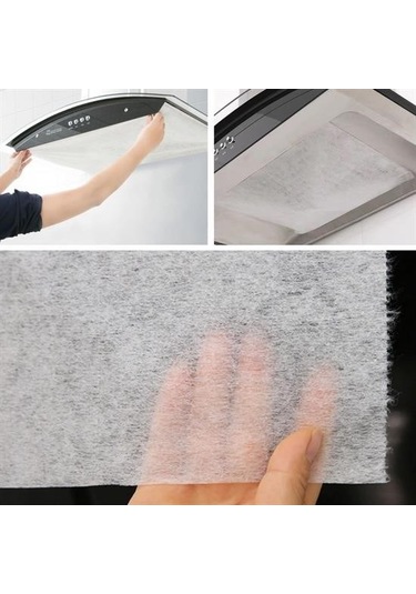 Ams Net 2li Yağ Emici Duman Önleyici Pratik Mutfak Davlumbaz Koruyucu Dayanıklı Yedek Filtre 45x90cm