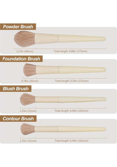 Fondöten, Pudra, Kapatıcı Ve Göz Farları İçin Sentetik Makyaj Fırçası Seti İle Makyaj Becerilerinizi Geliştirin