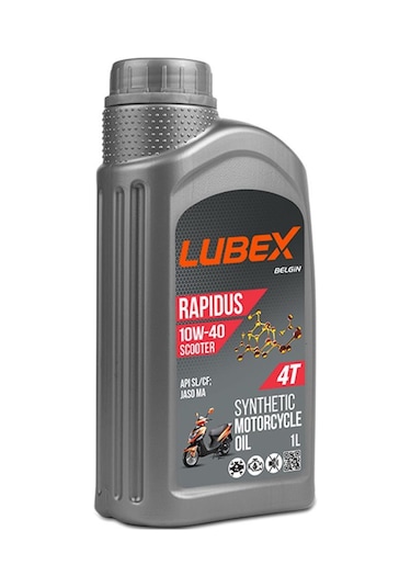 Lubex Rapidus Scooter 10W-40 1 Lt 4 Zamanlı Motosiklet Yağı