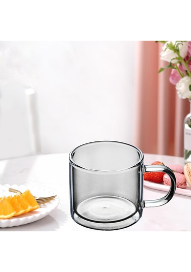 Homyl 250 Ml Cam Bardak Şampanya İçme Bardağı Yuvarlak Gri Gri