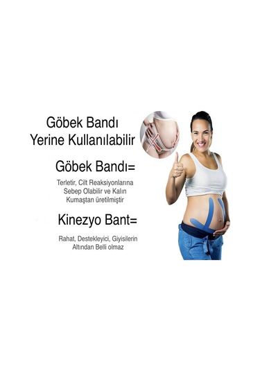 Göbek Destekleyici Bant Mavi Renk-9064711279712