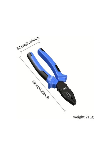 Xuweiwei 6 Inç Tel Makas Ve Çok Amaçlı Uç Pens %30 Kaldıraçlı Kaymaz Saplı Çelik