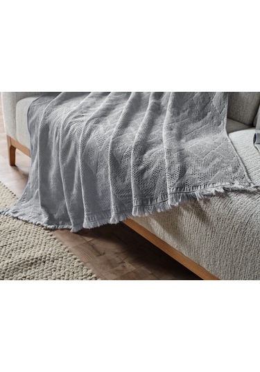 Adora Koltuk Şalı Gri - 130x170 Cm