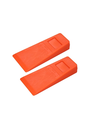 Suofeng 2 Adet 14cm Turuncu Plastik Ağaç Kesme Takozu, Ahşap Kesme Aleti, Dikenli Takoz