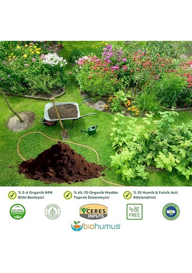 Humik Fulvik Asit, Biohumus Organik Gübre, 10 Litre