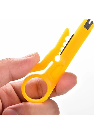 Kablo Soyma Aparatı  Mini Tel Kesici Sıyırma Sıkma Zımba Aracı