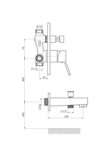 Gpd Tam Ankastre Duş Seti Tulio Mta135+dst26+ads05