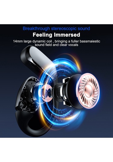 Geeksen Bt5.4 Kablosuz Spor Kulaklık - Su Geçirmez, 5 Saat Müzik, Şarj Kutusu İle Oyun Modu Siyah/beyaz