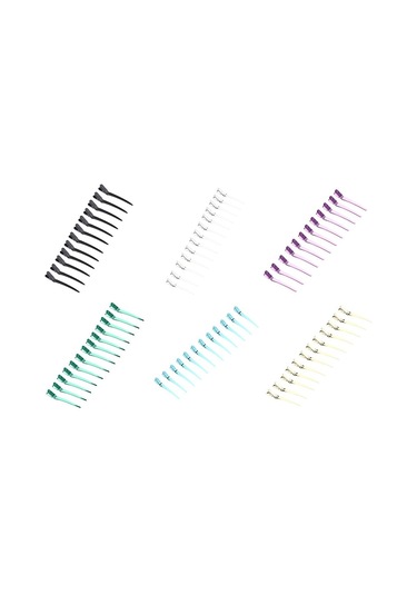 Suntek 12 Adet Ördek Gagası Saç Kesit Klipler Salon Siyah