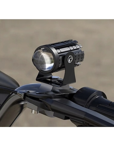Point Motosiklet Sis Farı Delici Yüksek Parlak Beyaz Sarı Çift Renk Spot Led Far 1