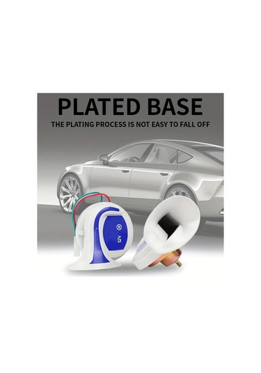 Chuangyinshop White Blue 12v Yüksek Perdeli Model Sekiz Tonlu Araç Hoparlörü Evrensel