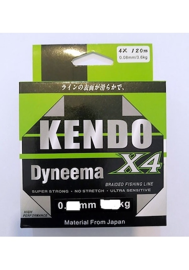 Kendo Dynema 4 Örgü 0,06Mm 120Mt Yeni(Green)