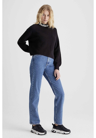 Calvin Klein Kadın Kazak Siyah