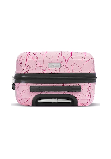 Wexta Wx-300 Baskılı Şeker Pembe Kabin Boy Valiz Pembe