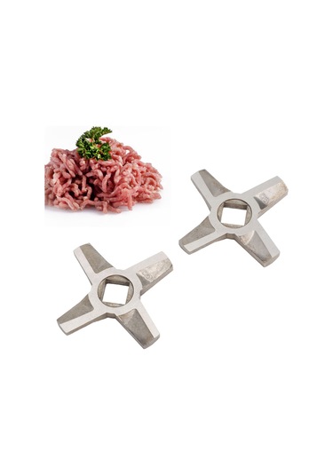 Folinda 2 Adet 8 Numara Inox Flattened Bıçak, Mincer Aksesuarı, Et Çıkarma Makinesi İçin Keskin Ve Dayanıklı Bıçaklar Diğer