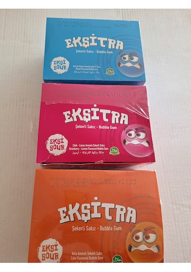 Ekşitra Karışık Meyveli,çilek-limon-kola Aramola Sakız 100 Adet
