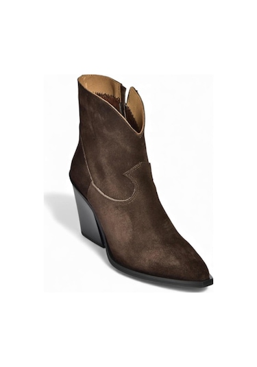 Fox Shoes V654081902 Kahverengi Hakiki Deri Süet Kalın Topuklu Western Kovboy Kadın Bot Kahverengi Fox Shoes V654081902 Kahverengi Hakiki Deri Süet Kalın Topuklu Western Kovboy Kadın Bot Kahverengi
