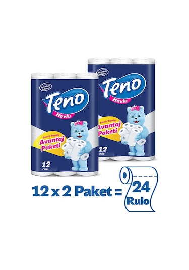 Teno Avantaj Paket Kağıt Kağıt Havlu 2 x 12'li