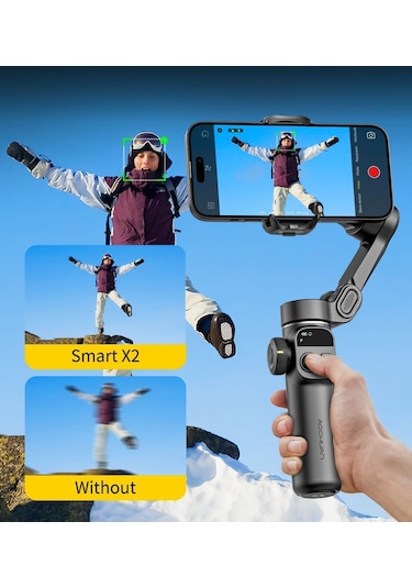 Akıllı Telefon Gimbal Stabilizer - 3 Eksen Video Sabitleyici - Vlog Kamera Stabilizer-tripod