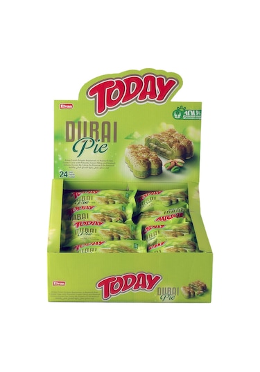 Today Dubai Pie Antep Fıstıklı Kadayıflı Kek 40 Gr. 24 Adet 1 Kutu
