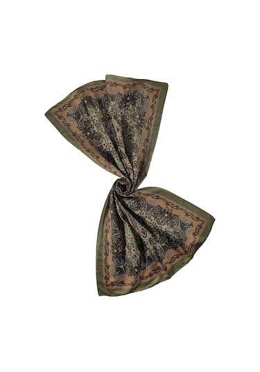 Enba Etnik Desenli Soft Pamuklu Şal 75x190 Cm Kahve