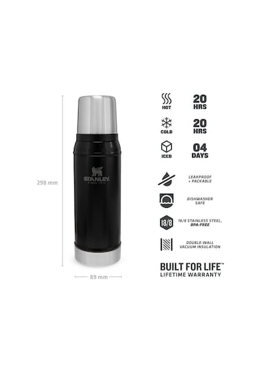 Stanley Klasik Vakumlu Paslanmaz Çelik Termos- 0.75 L