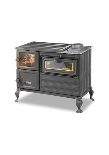 Erendemir Kuzine Em804B-T-P Tuğlalı Pik Ayaklı Şömine