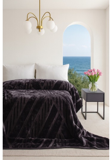 Decent Çift Kişilik Battaniye 220 240 Antrasit Antrasit