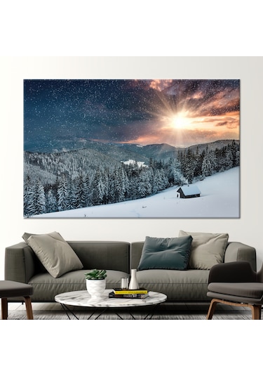 80x160cm 1 Parça Kanvas Tablo, Gün Batımı Manzarası Posteri