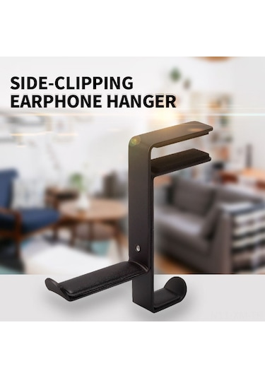 Ximistore9 Metal Kulaklık Tutucu, Açısı Ayarlanabilir, Kayma Engeli, Masa Üstü Klemeli, Tümleşik Metal Yapı, Siyah