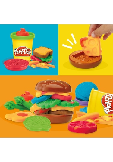 Play Doh Yiyecek Şekilleri Oyun Hamur Seti G1609 G1614 Izgara renkli