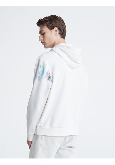 Calvin Klein Erkek Sweatshirt 40jm948 540 Beyaz