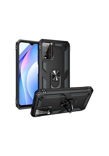 Xiaomi Poco M3 Kılıf Zore Vega Kapak Siyah