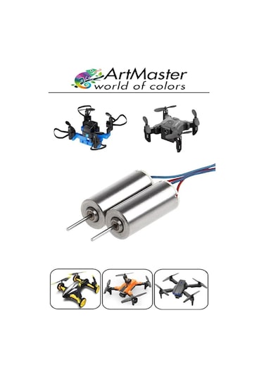 Mini Drone Motoru 2 Adet Çekirdeksiz Yüksek Hızlı Güçlü Deney Dc Dron Motoru Uçak Mini Drone Motoru Okul Helikopter