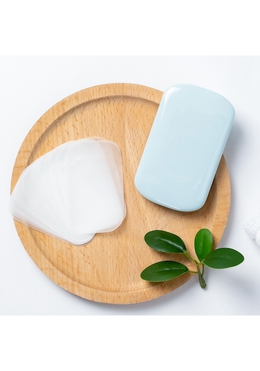 3 Adet Pembe Sabun Kağıt Kullanışlı Sevimli Yıkama El Banyo Sabunu Gevreği Mini Temizlik Sabunu Levha Seyahat Uygun Çok Renkli