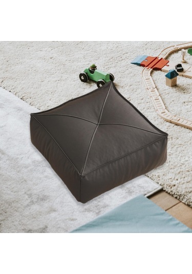 Homyl Yer Minderi Kare Açık Veranda Ofis Koltuğu Oturma Siyah Siyah