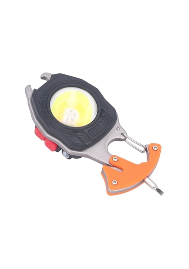Mini Çalışma Işığı Çakmak Özellik Led Anahtarlık El Feneri Turuncu