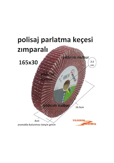 Cila Keçesi Zımparalı Parlatıcı 165Lik Polisaj Kırmızı Keçe