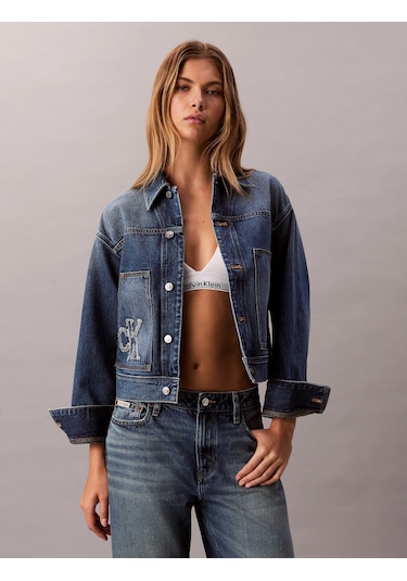 Calvin Klein Workwear Ck Sanded Blue Kadın Mavi Ceket Lv047e906g-3nl Mavi