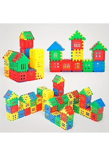 Puzzle City 3d Yapı Ve Tasarım Blokları 128 Parça Eğitici Oyuncak