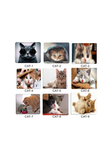 Wezone Kedi Desenli 180x220mm Kaymazsız Oyun Mouse Pad - Bilgisayar, Dizüstü Ve Macbook Uyumlu - Yumuşak Dokuma, Hassas Konumlandırma Diğer