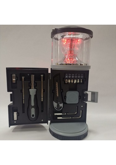 Tangshopping 24 Takım Ev Donanımı Ve Aletleri İle Araçlar Acil Durum Araba Çok Fonksiyonlu Araç Kutusu İle Kamp Işıkları