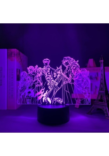 Goldenqian Denaon Slayer Anime 3d Erkek Için Gece Lambası 16 Renk Kız Odası Dekor Illusion Led Lamba Usb Manga Kimetsu Hiçbir Yaiba Şekil Uygun Çocuklar Hayranlar Yılbaşı Hediyeleri Gx58er Siyah
