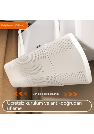 Jian Fan Ön Cam Klimasıön Cam Anti-doğru Da Üfleme Geribilir Ayarlanabilr Rüzgar Önüvara Monte Klimaöncam Montaj Beyaz